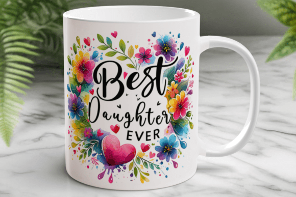 Download Best Daughter Ever Mug Wrap Sublimation - Daughter Collection