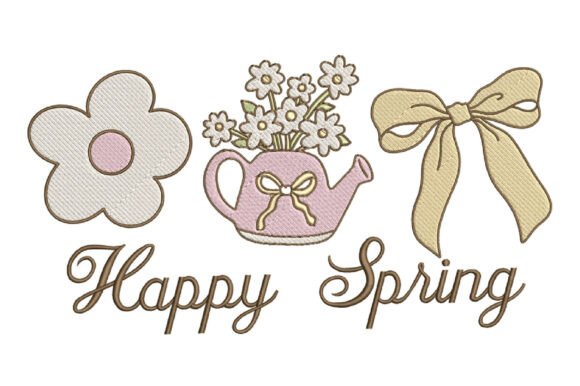 Download Happy Spring Embroidery Design - Happy Collection