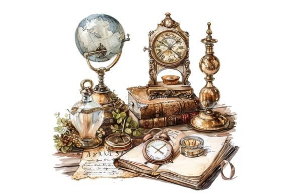 Download Vintage Victorian Still Life. Watercolor - Still life Collection