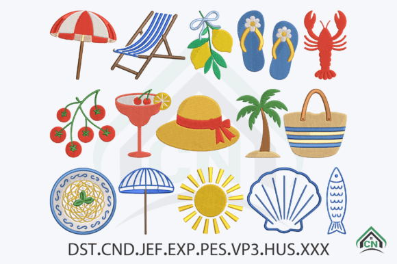 Download Italian Summer Mini Embroidery Designs - Mini Collection